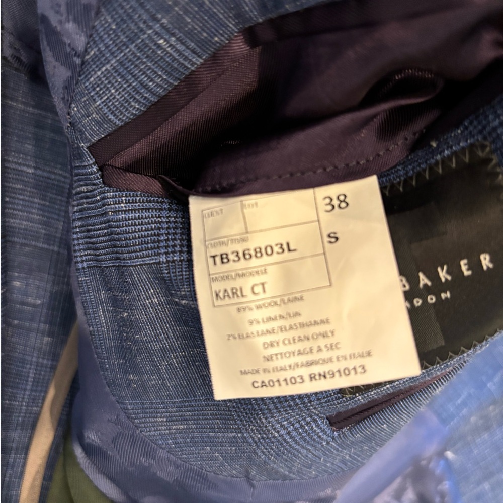 Ted Baker London Suit 38S Karl Plaid Blue - Picture 5 of 5
